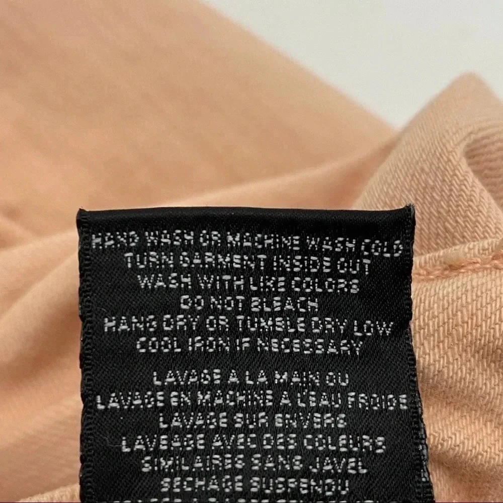 VINCE Dylan Ankle Skinny Jeans Coral Peach Coastal Stretch Casual Chic Size 25 - Picture 8 of 10